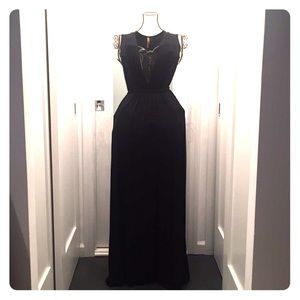 Black floor length dress